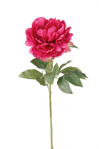 Peonia artificiale - 1 stelo - rosso fucsia