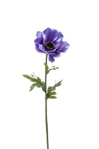 Anemone artificiale - 1 stelo - viola