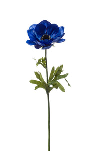 Artificial Anemone - 1 stem - Dark blue