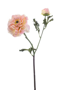 Artificial ranunculus - 1 stem - Light pink